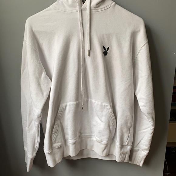 White Playboy hoodie - Picture 1 of 4